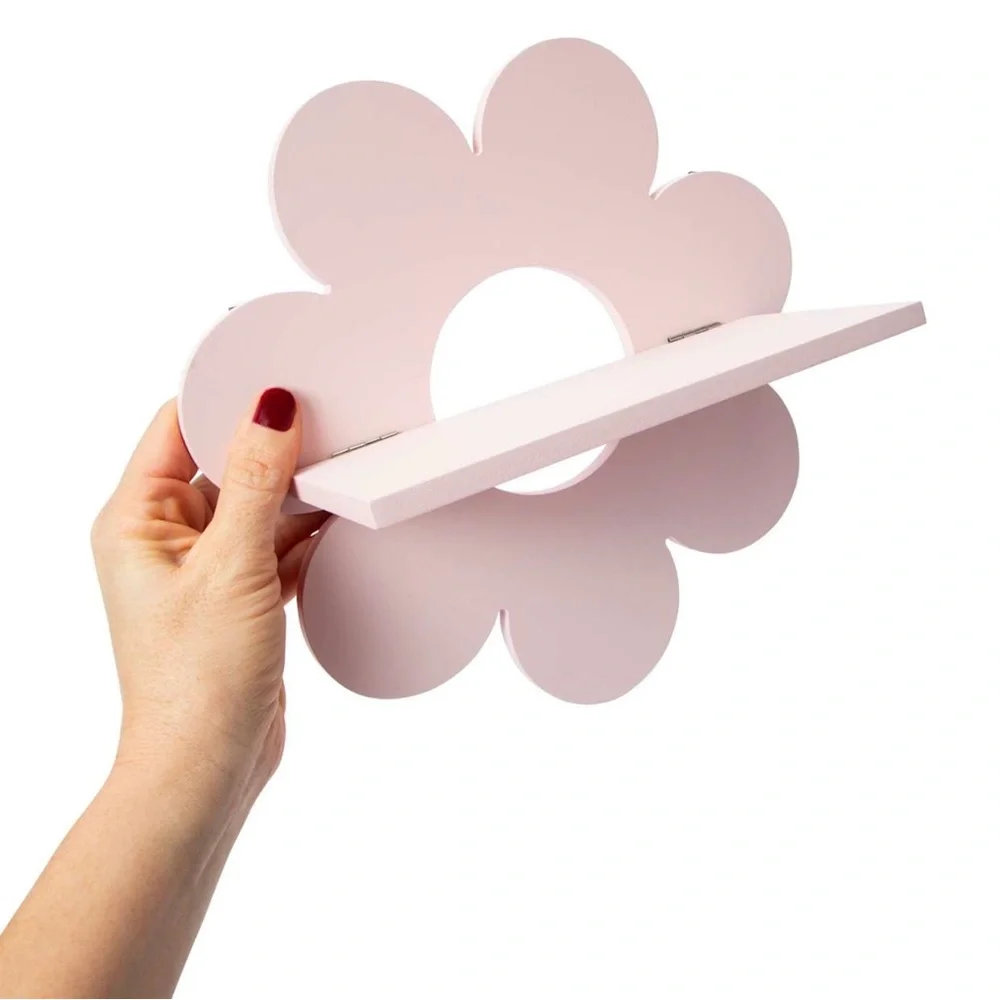 Pink Flower Wall Shelf Daisy Decorative Wall Shelf 10in new